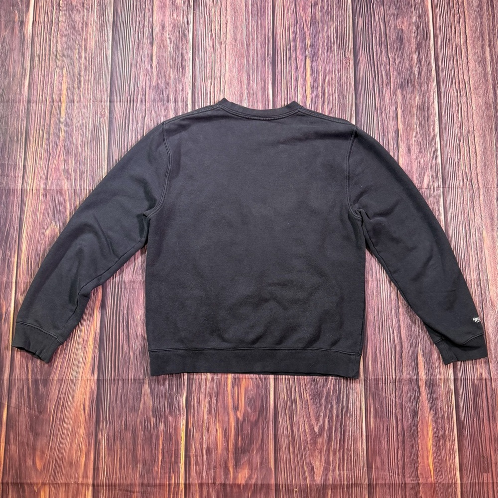 Mitchell Ness Chicago Bulls Basketball Crewneck Sweatshirt Black Vintage NBA M - Picture 5 of 8